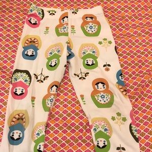 Matilda Jane Size 8 Nest Leggings (knee stains)